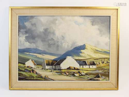 J. Boyd (British school, 20th century), A mountainous landsc...