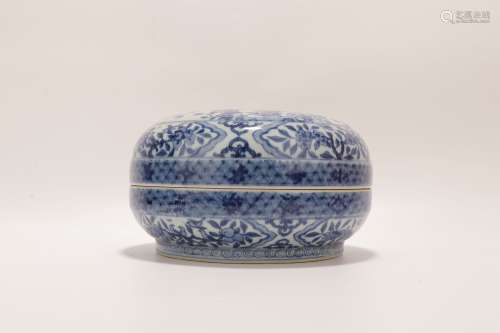 chinese blue and white porcelain box