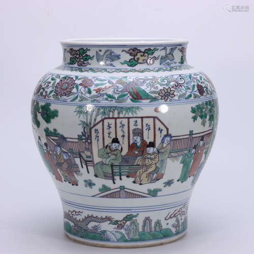 chinese doucai porcelain pot