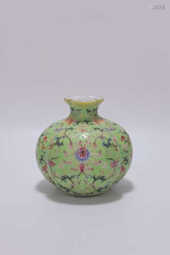 chinese famille rose porcelain pomegranate pot