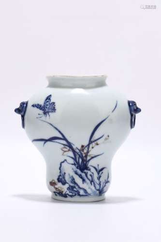 chinese blue and white porcelain wall vase
