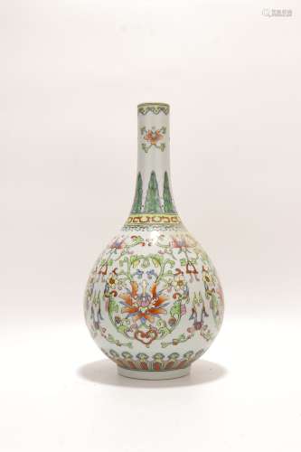 chinese doucai porcelain bottle vase
