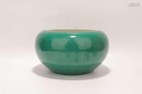 chinese green glazed porcelain washer