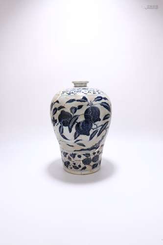 chinese blue and white porcelain meiping