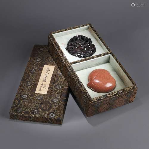 A CHINESE RED GLAZED PORCELAIN BOX