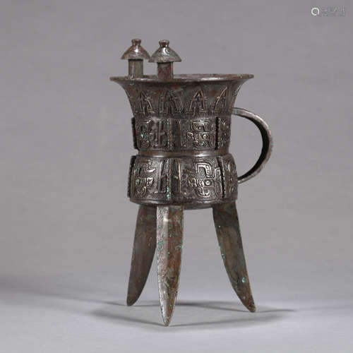 A Chinese Bronze Ritual Vessel JIA