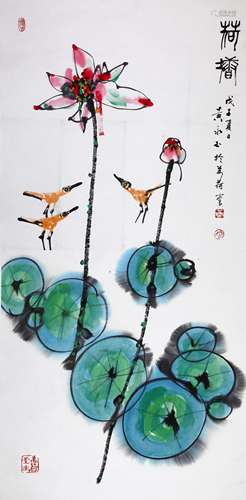 A CHINESE PAINTING AND CALLIGRAPHY