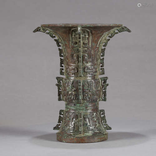 A Chinese Bronze Ritual Vessel ZUN