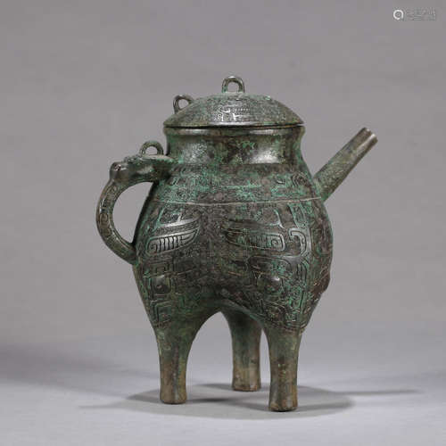 A Chinese Bronze Ritual Vessel HE