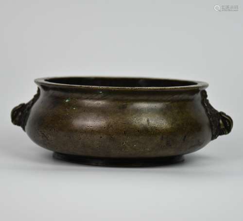 A CHINESE BRONZE INCENSE BURNER