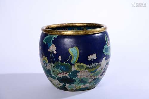 A CHINESE CLOISONNE ENAMEL VASE