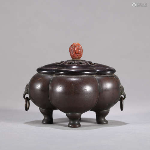 A CHINESE BRONZE INCENSE BURNER