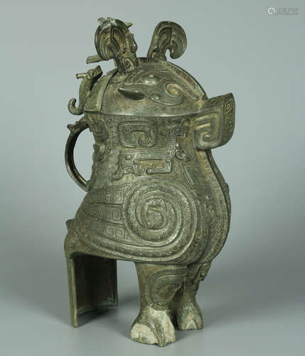 A Chinese Bronze Ritual Vessel  Zun Vase