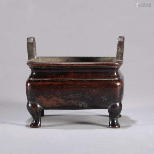 A CHINESE BRONZE INCENSE BURNER