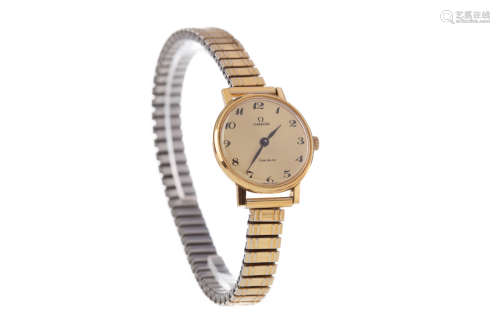 LADY'S OMEGA GOLD PLATED MANUAL WIND WRIST WATCH, the round ...