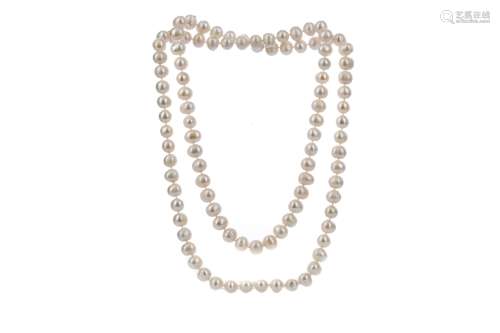 A STRING OF LARGE PEARLS