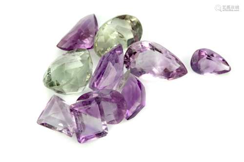**A COLLECTION OF UNMOUNTED AMETHYSTS