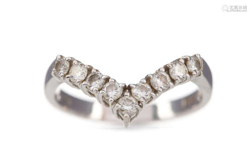 A DIAMOND WISHBONE RING