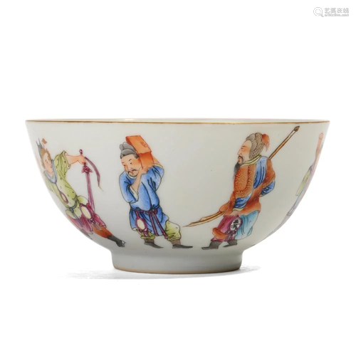 A FAMILLE-ROSE 'FIGURES' BOWL