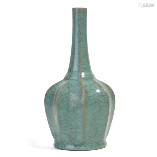 A CELADON-GLAZED VASE