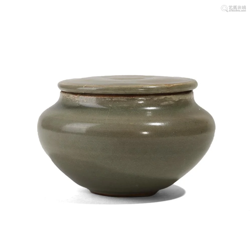 A LONGQUAN CELADON JAR AND COVER