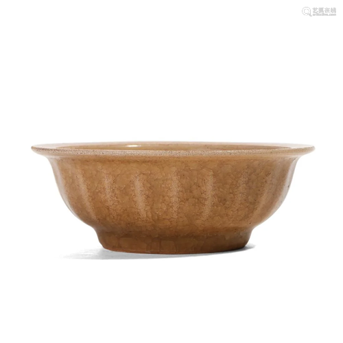 A BROWN-GLAZED BOWL