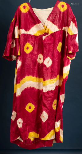 A silk Tie Dye dress - Uzbekistan - late 19th century