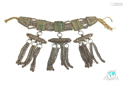 A silver lazem necklace - Yemen 1900