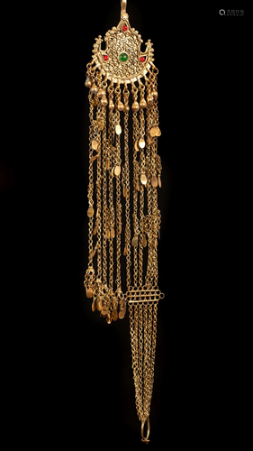 A gilt silver pendant - Uzbekistan / Bukhara - 20th