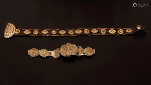 A lot of two silver belts - Caucasus - 19th century