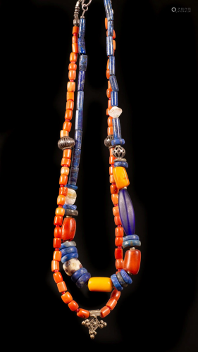 A lot of two necklaces×ª Coral and Lapis Lazuli -