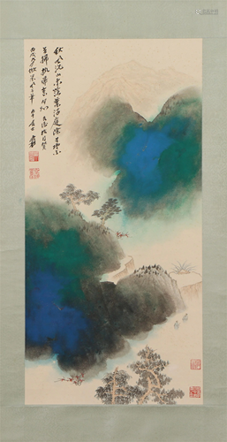 A CHINESE LANDSCAPE PAINTING