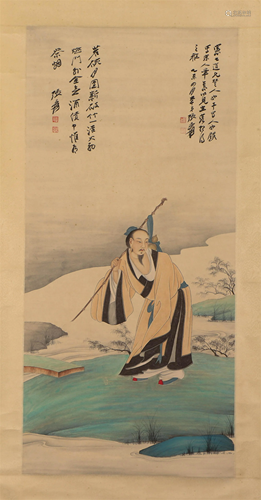 A CHINESE PAINTING OF FIGURE