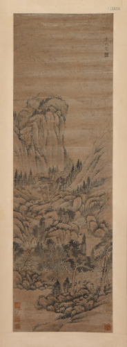 A CHINESE LANDSCAPE PAINTING