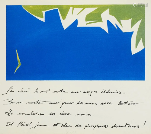 Bonnard, Roger Le bateau ivre. Handschriftliche Texte