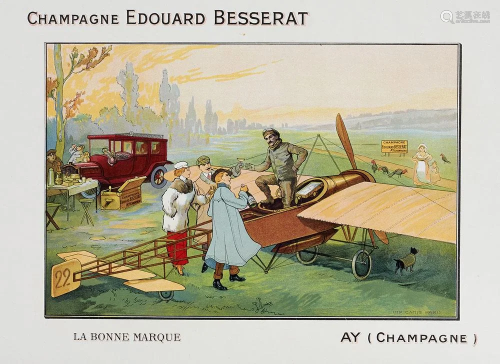 Werbeplakat der Firma Champagne Edouard Besserat. Um