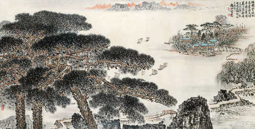 钱松嵒（1899～1985） 太湖胜境 镜心 设色纸本