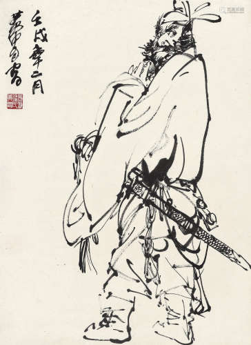 黄胄（1925～1997） 钟馗 镜心 水墨纸本