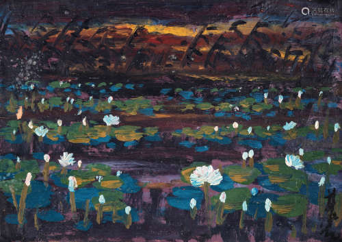 林风眠（1900～1991） 袖珍莲花 纸本 油画