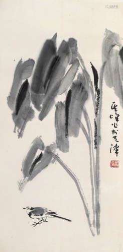孙其峰（b.1920） 芭蕉小鸟 镜心 水墨纸本