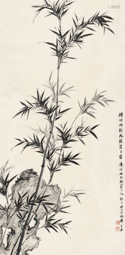 吴华源（1893～1972） 竹石图 立轴 水墨纸本