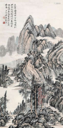 樊浩霖（1885～1962） 鸡唱寂 立轴 设色纸本