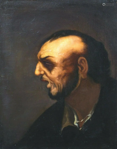 Side Profile Portrait Oil Painting