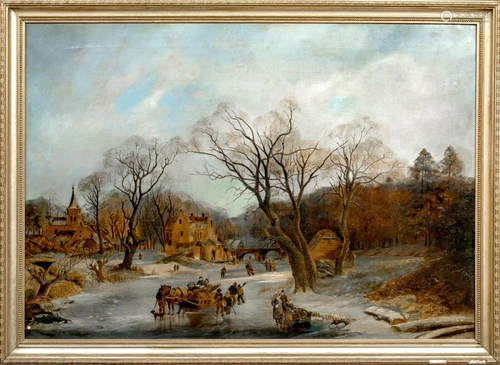 Frozen Winter Oil Painting