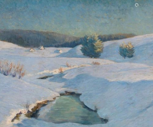 Winter Landscape Oil Painting