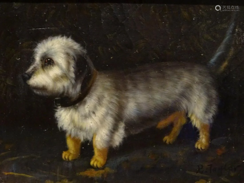 Terrier Dog Oil Painting