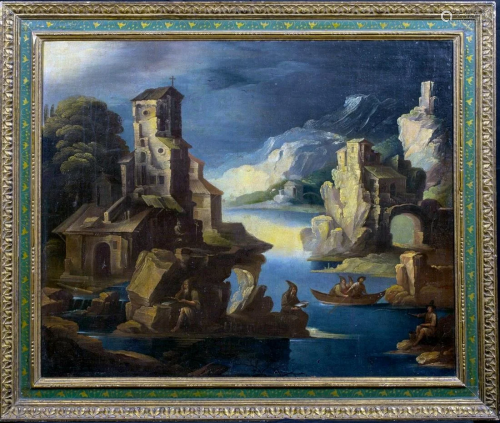 Rocky Capriccio Landscape Oil Painting