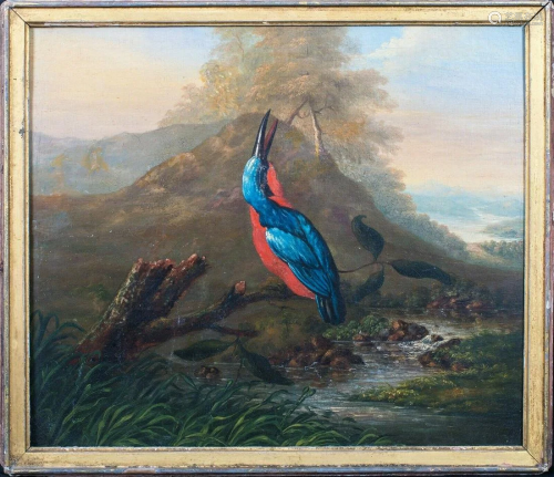 Kingfisher Bird Oil Painting