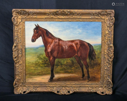 Horse In A Landscape Oil Painting