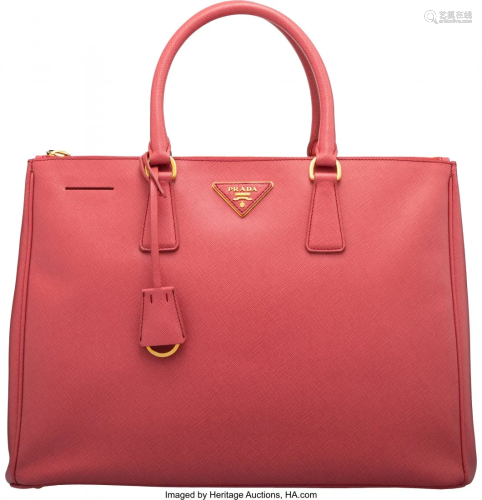 Prada Pink Saffiano Leather Extra Large Galleria